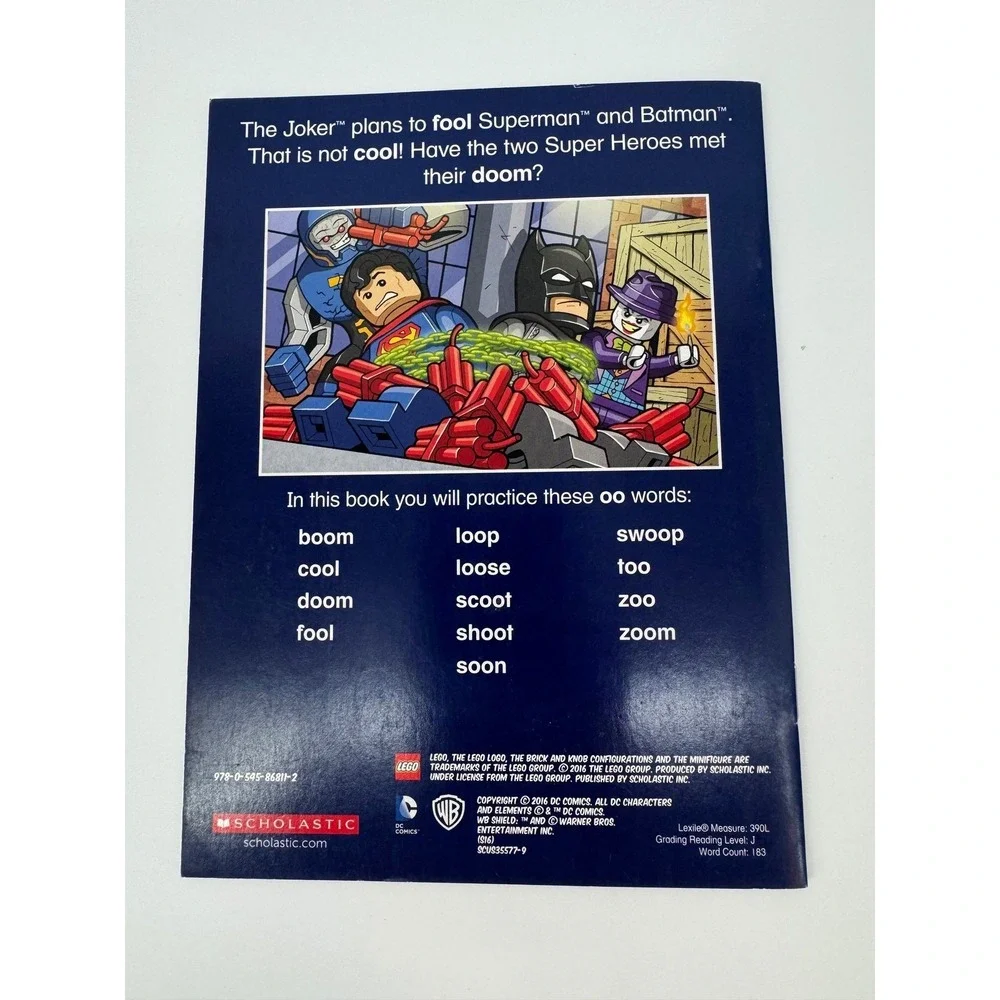 LEGO DC Comics Super Heroes Phonics Pack 2 Scholastic Readers Workbooks Set of 6